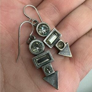 Patricia Locke silver tone with Swarovski crystals earrings